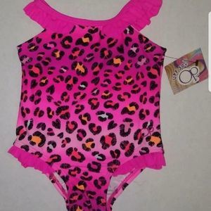 New 12 month pink leopard swimsuit!